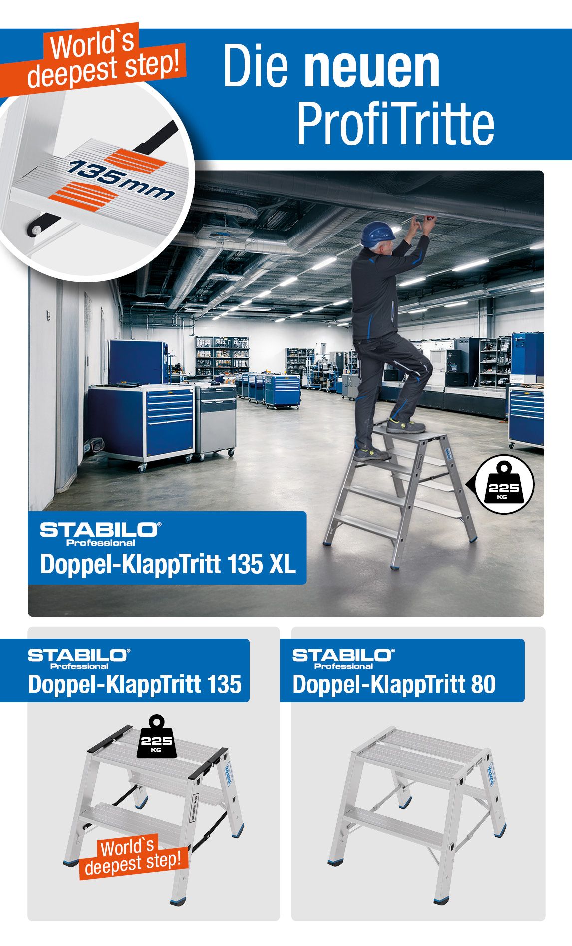 Nove KRAUSE STABILO stepenice: stabilno radno mesto na visini uz nosivost do 225 kg